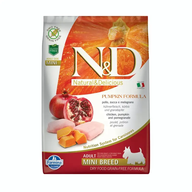 Farmina N&D Pumpkin Adult Mini Pollo e Melograno – 2.5 Kg