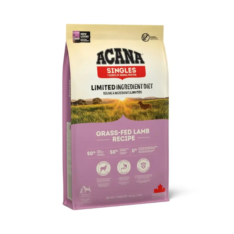 Acana Grass Fed Lamb Agnello e Mela per Cani – 11.4 Kg, Singola