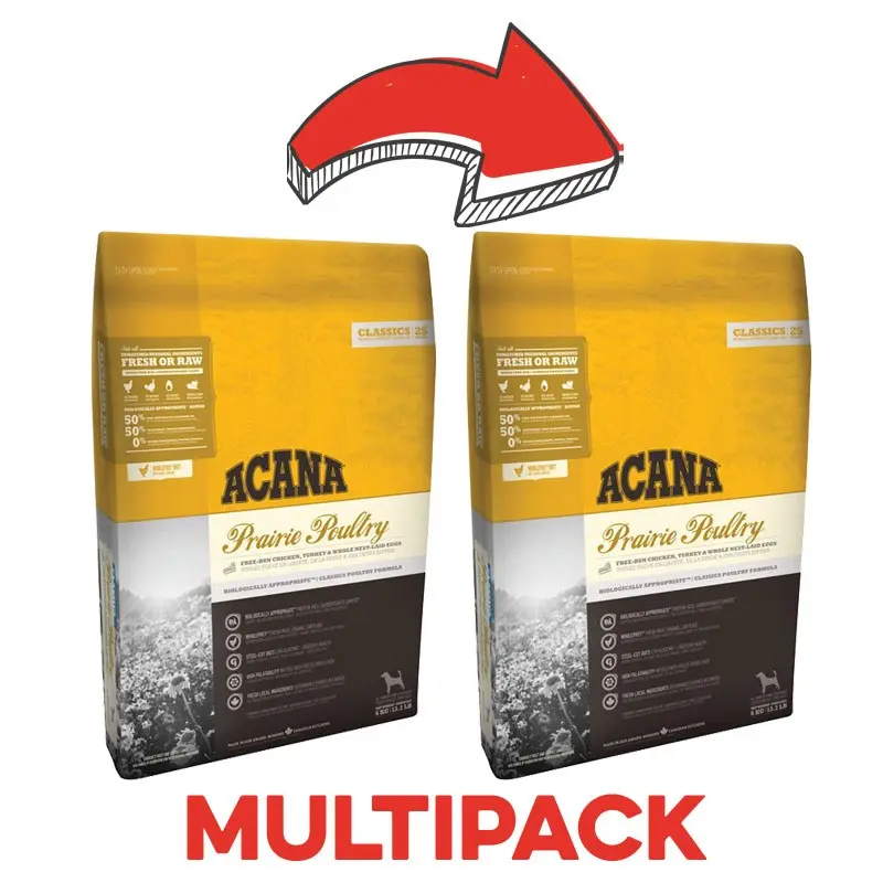 Acana Prairie Poultry per Cani – 2 Kg, 2 pezzi