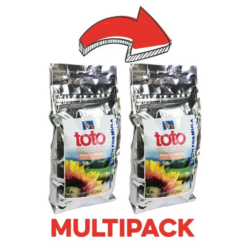 Toto Holistic Grain Free Maiale e Tapioca per Cani – 1.5 Kg, 2 pezzi