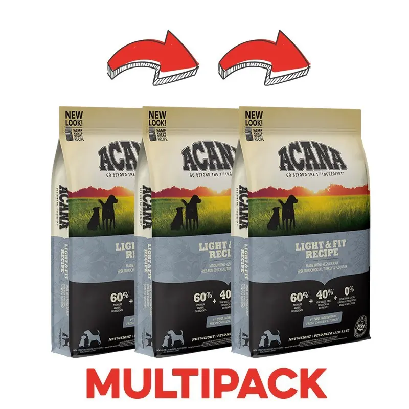Acana Light & Fit Recipe – 11.4 Kg, 3 pezzi