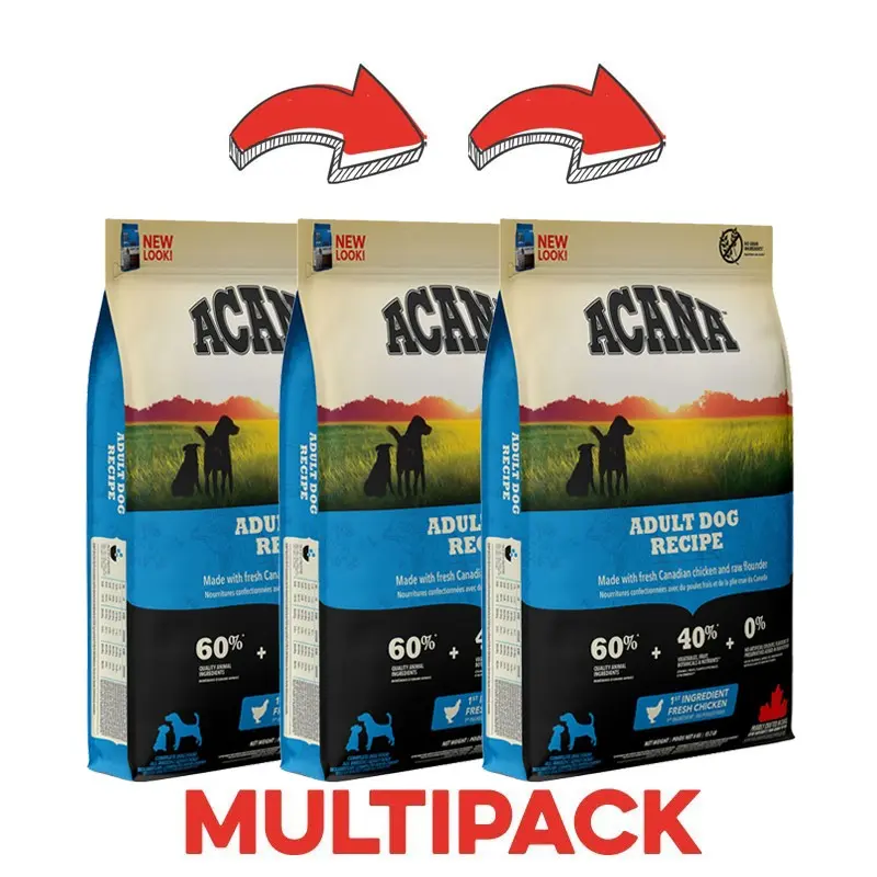 Acana Heritage Adult Dog – 11.4 Kg, 3 pezzi