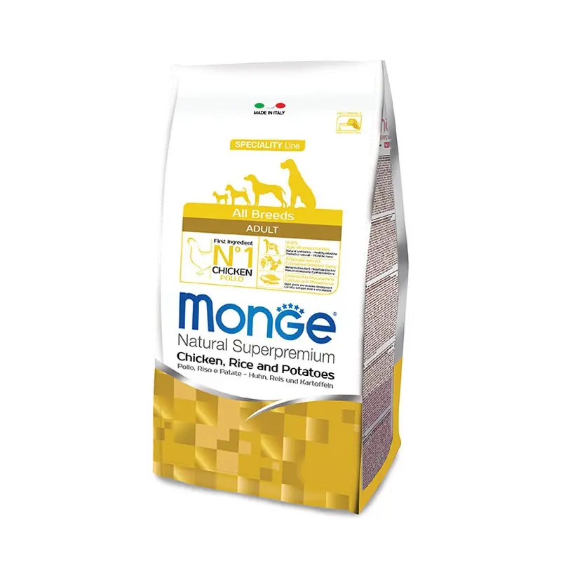 Monge Adult Pollo, Riso e Patate – 2.5 Kg, Singola
