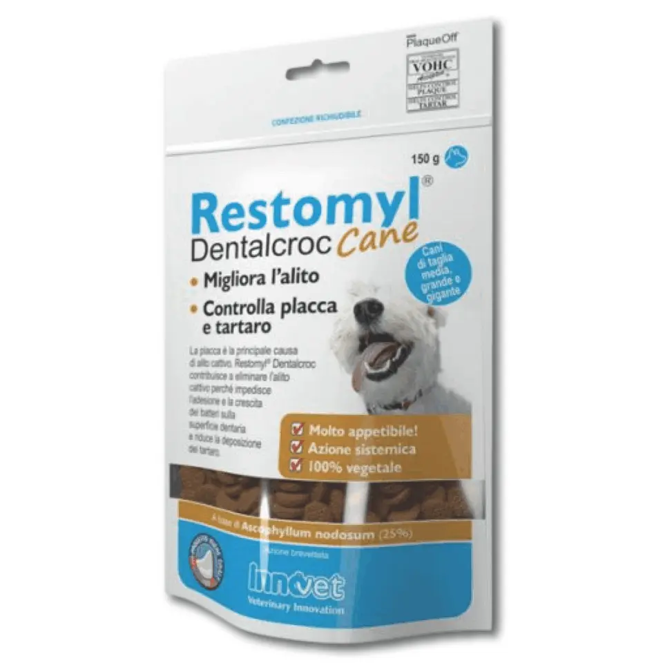Innovet Restomyl Dentalcroc per Cani di Taglia Media, Grande e Gigante – 150 g