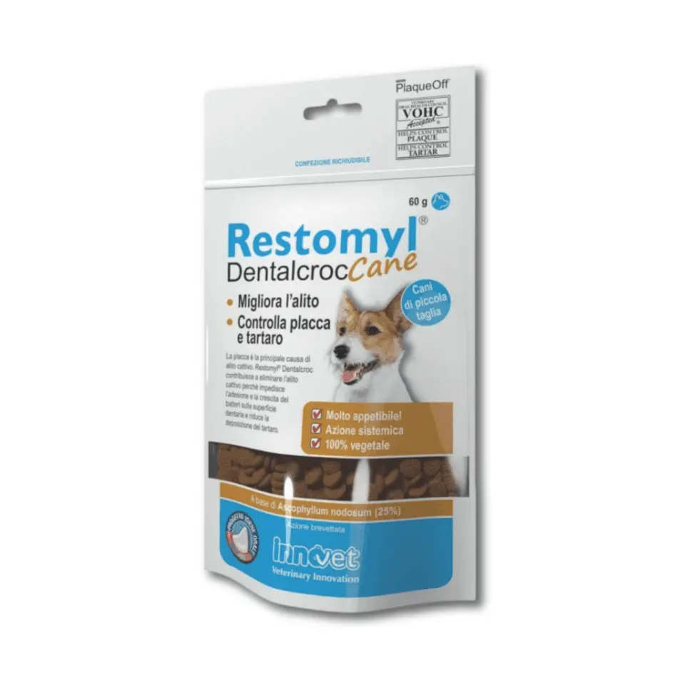 Innovet Restomyl DentalCroc Placca e Tartaro Small – 60 g